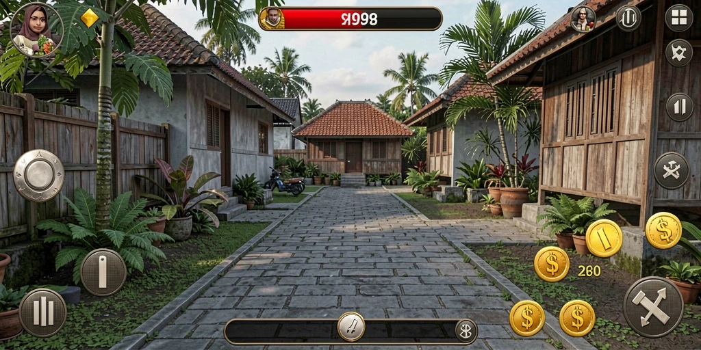 Kompetisi seru dengan teman-teman dalam game.