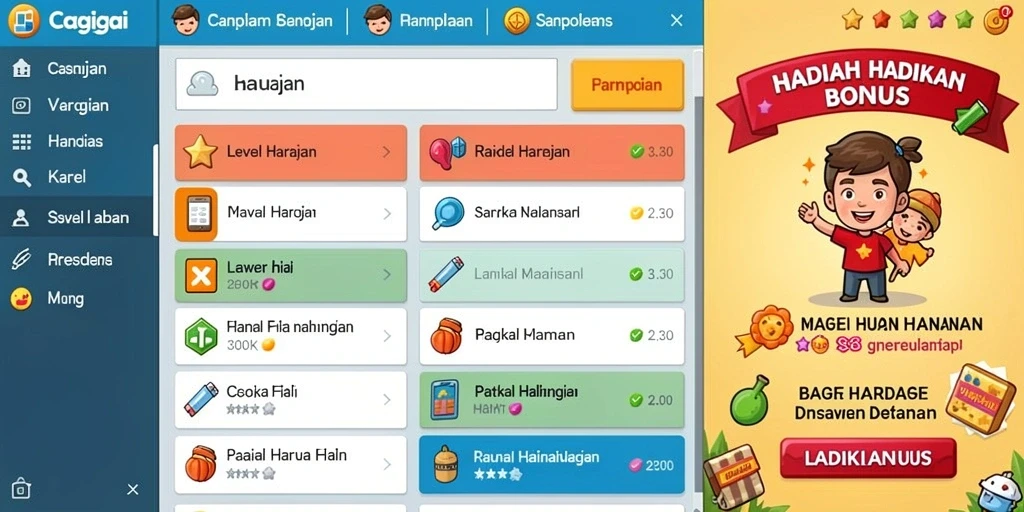 Desain karakter yang unik dan beragam.