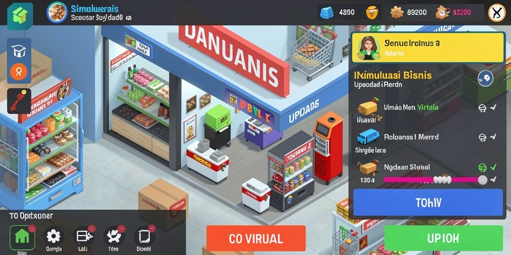 Tampilan grafis yang memukau saat memasuki level baru.